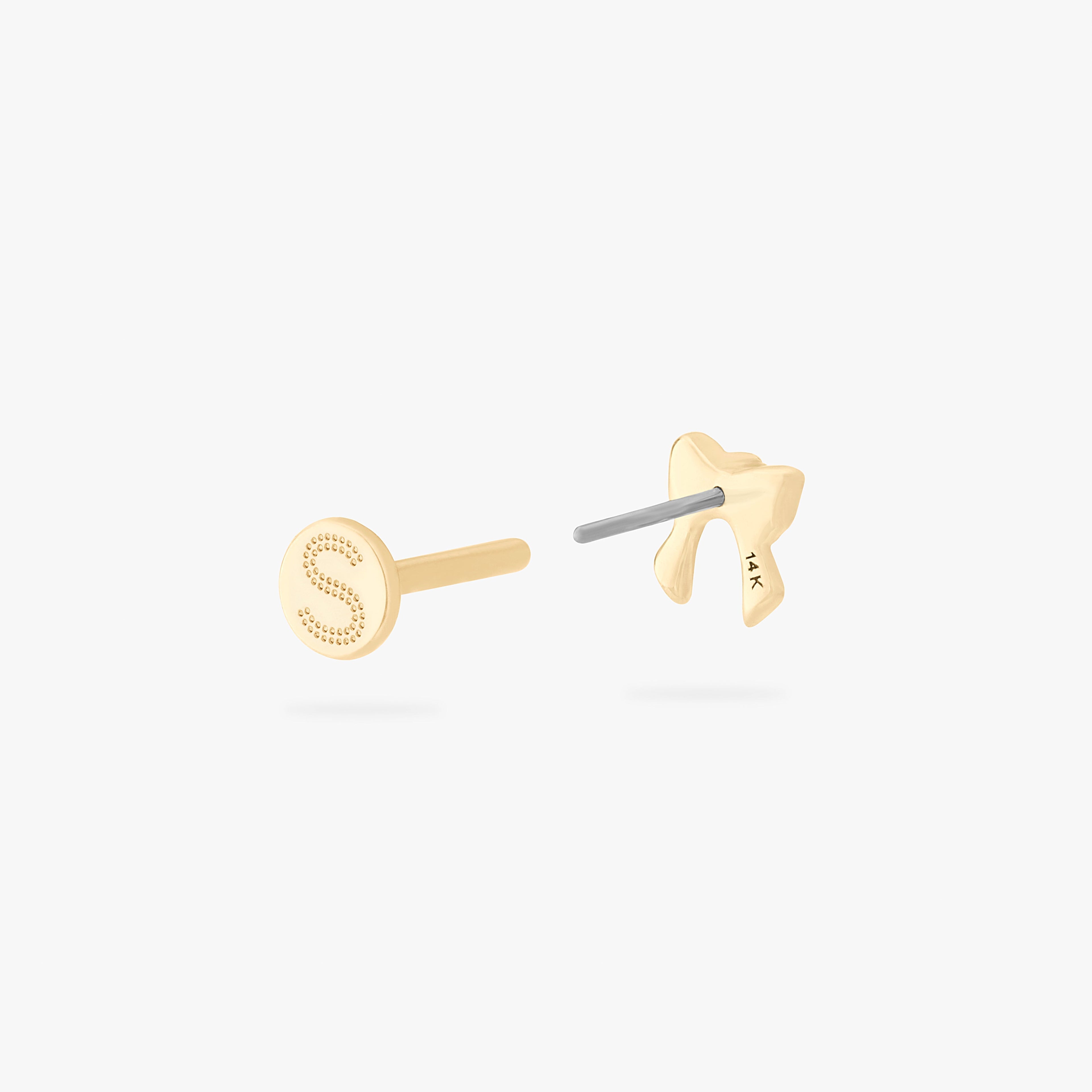14K CZ Bow Flatback
