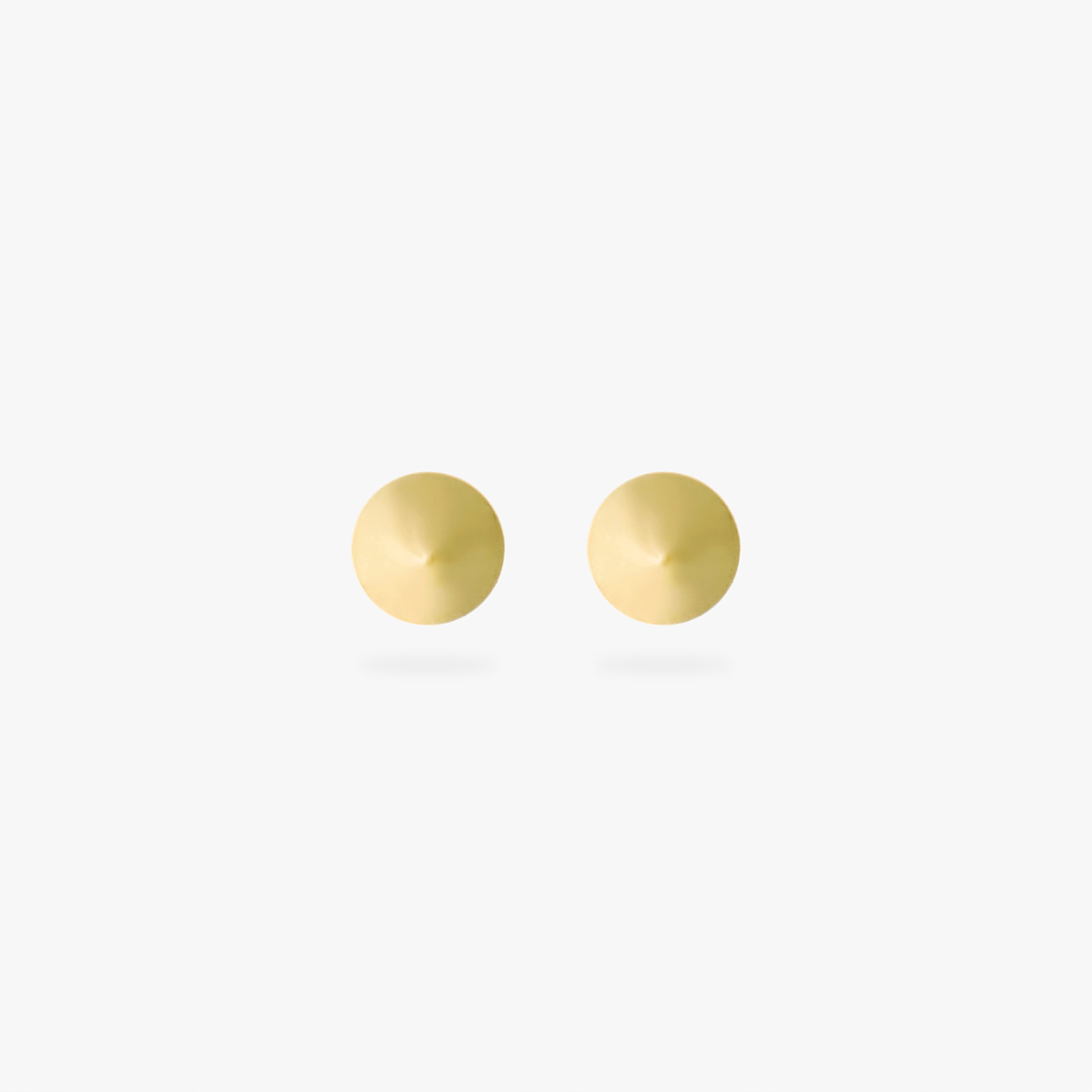 Golden Titanium Spike Flatback Stud