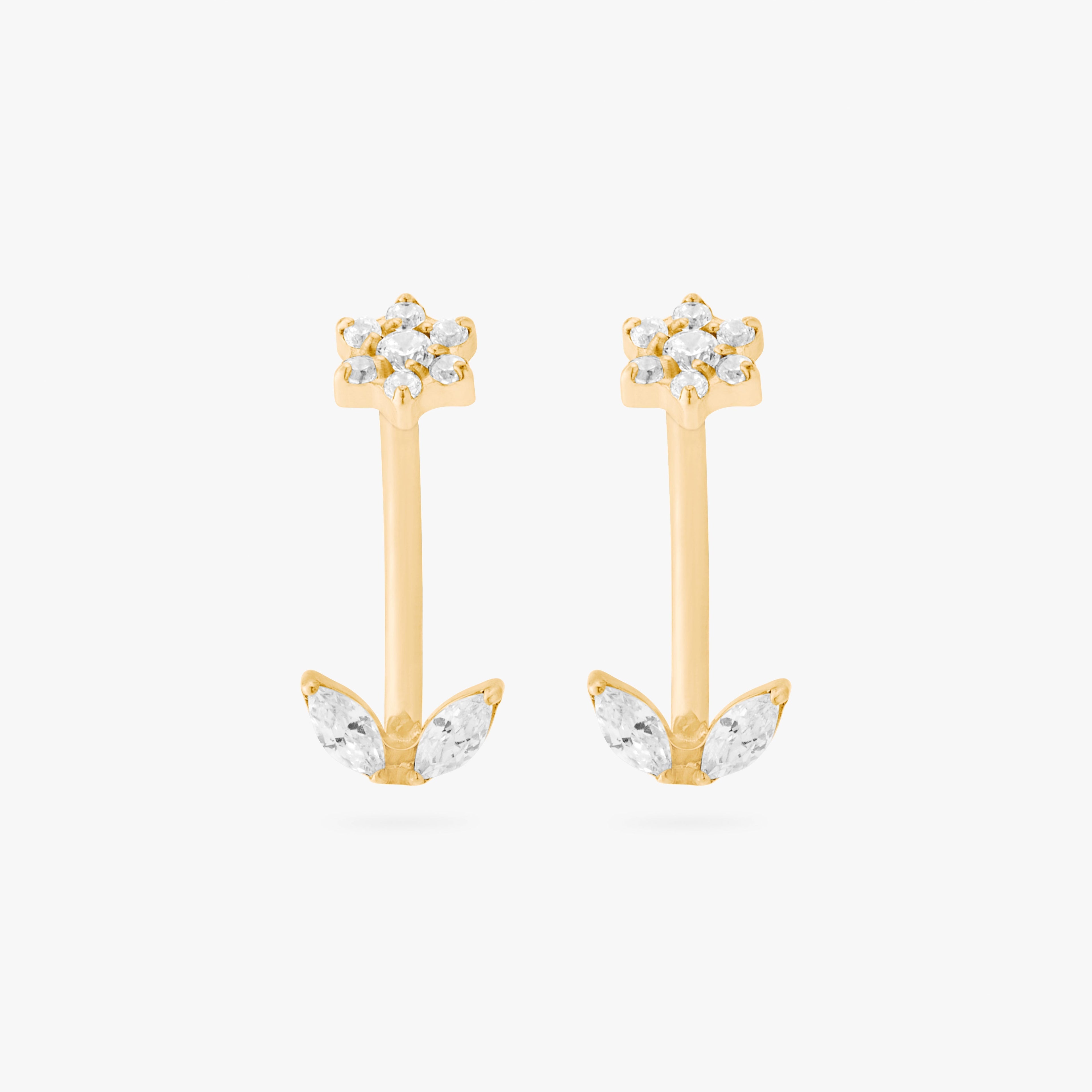 CZ Flower Barbell