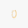 Mini Pave Pear Huggie
