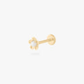 14K Pearl Daisy Flatback