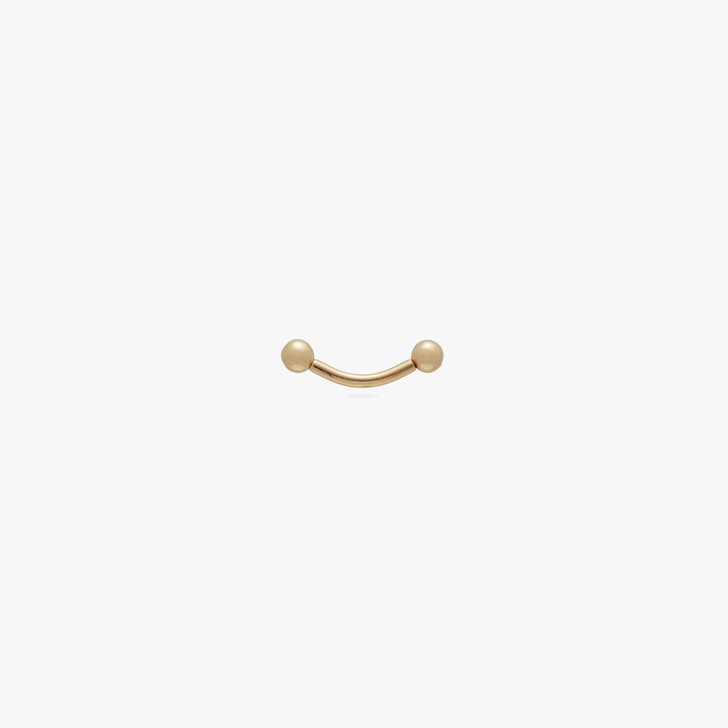 14K Curved Barbell 8mm