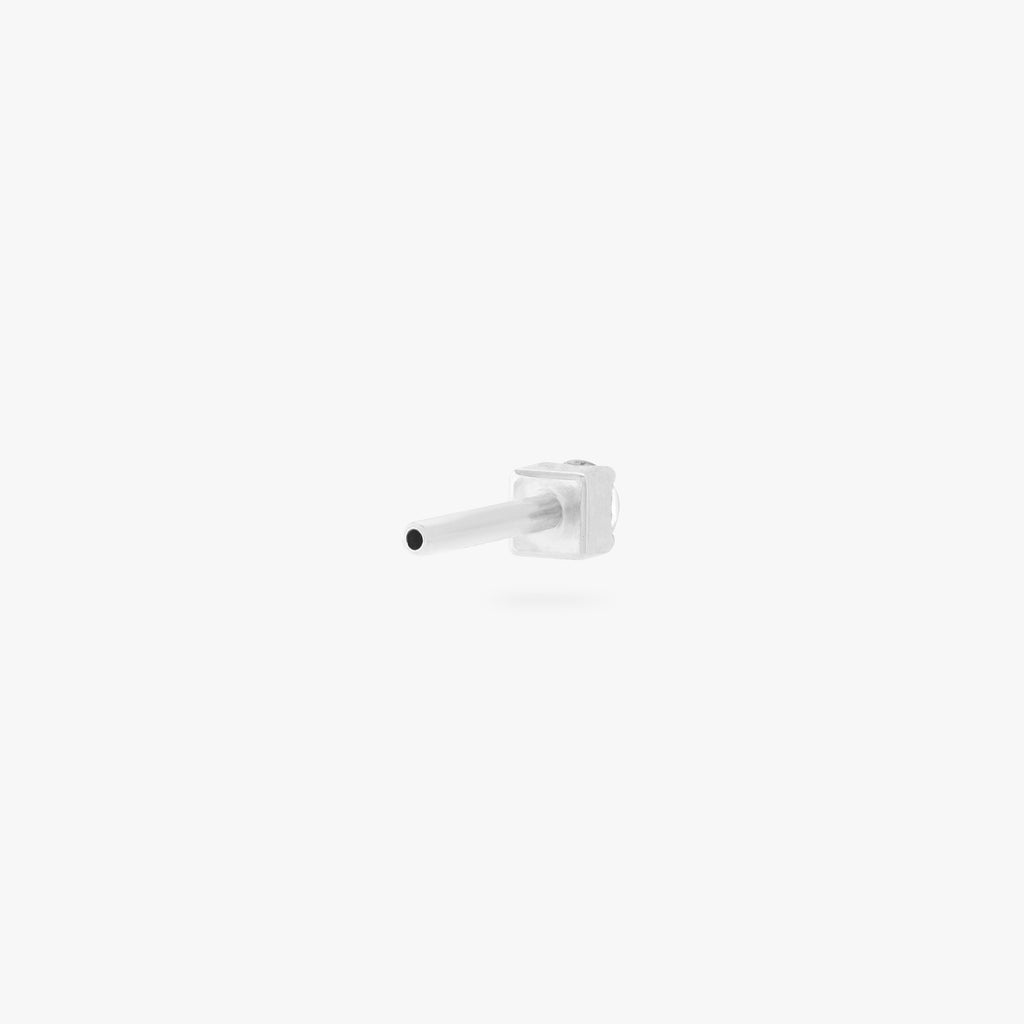 Silver Mini CZ Flatback Post