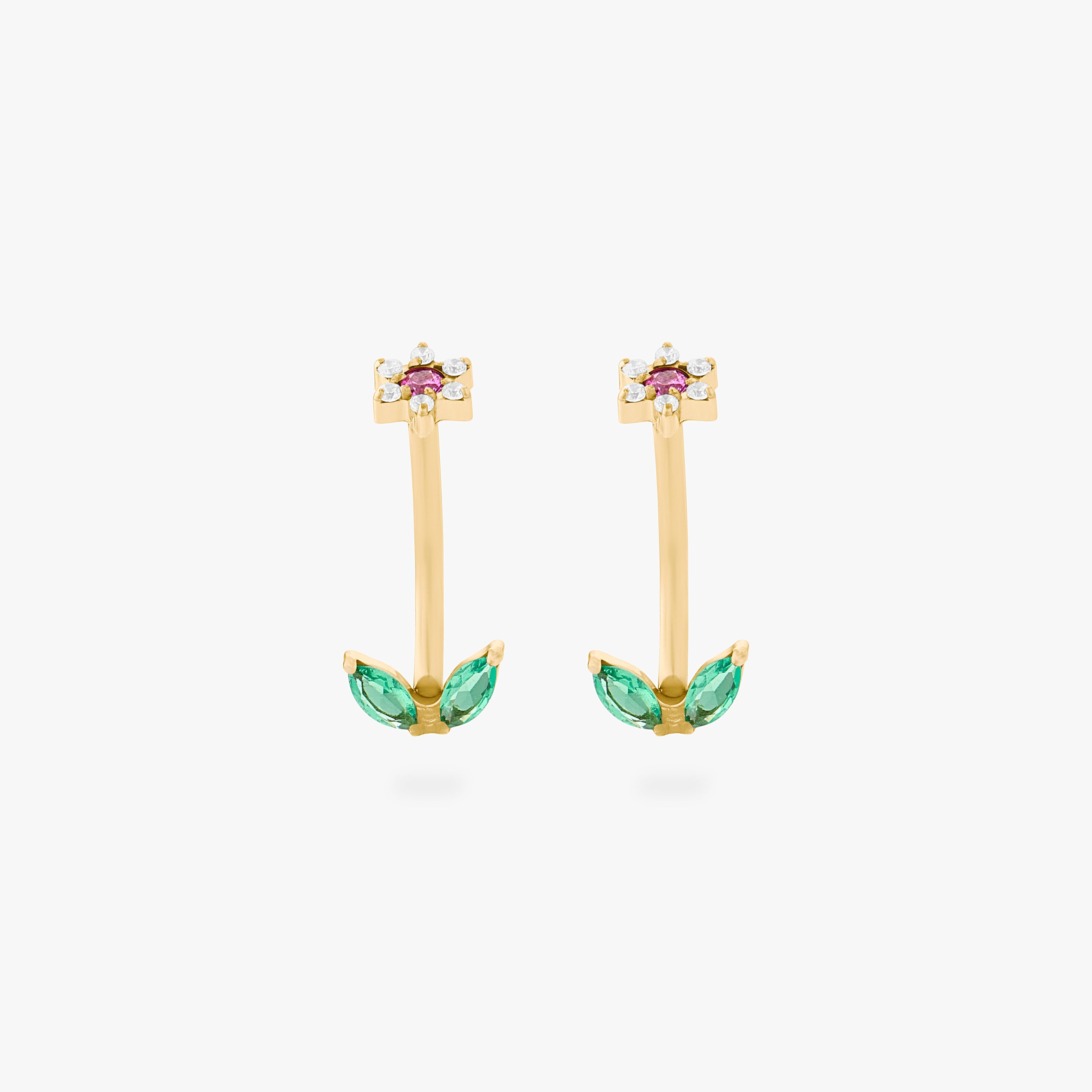 CZ Flower Barbell