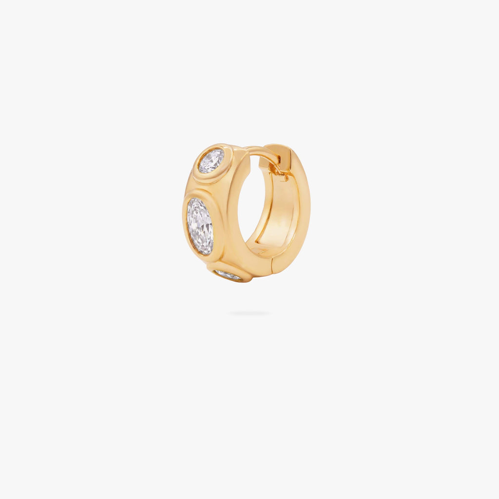 Chunky Bezel Huggie