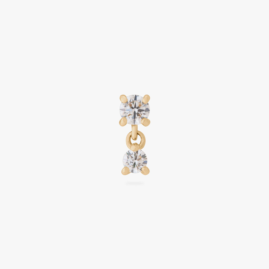 14K CZ Dangle