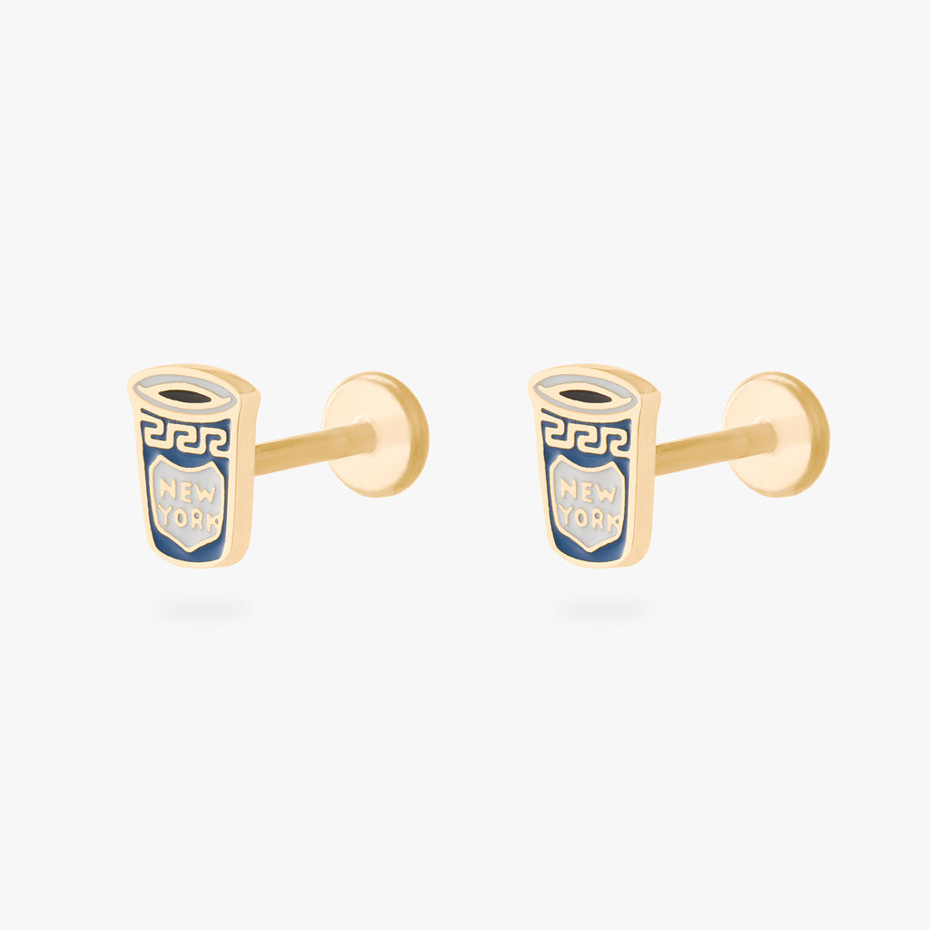 Coffee Cup Flatback Stud