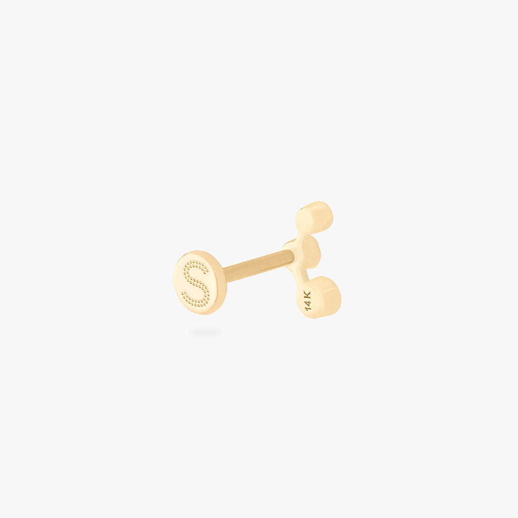 14K CZ Bezel Cluster Flatback Stud