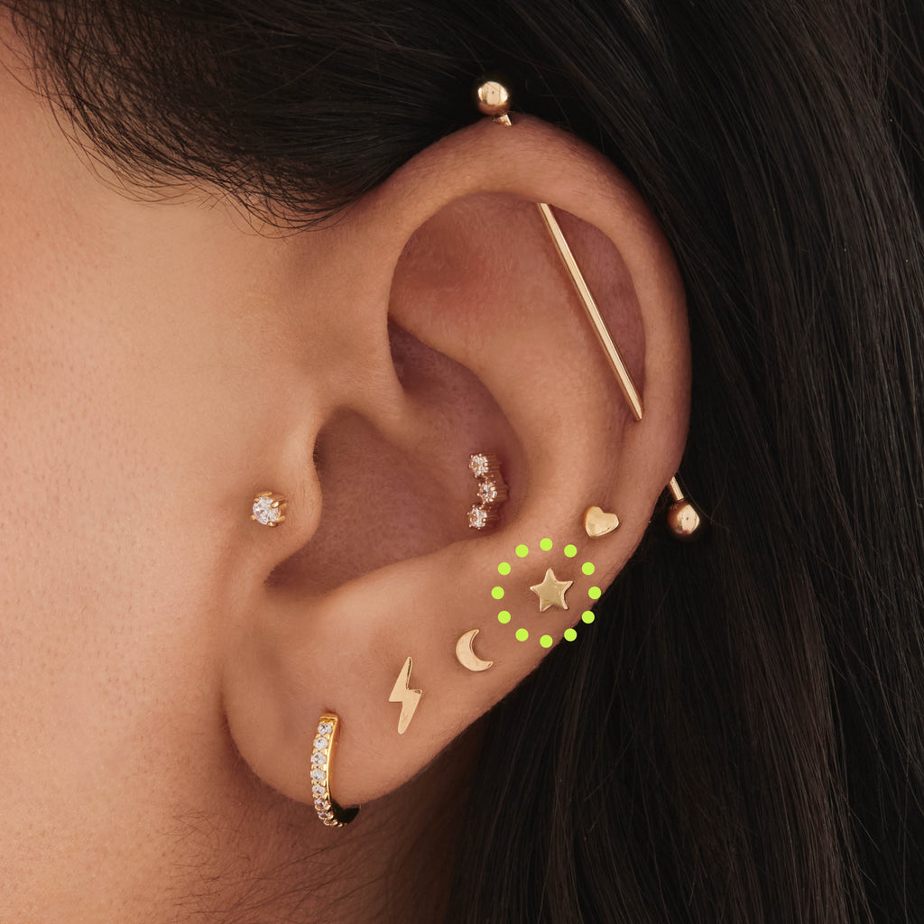 14K Star Flatback