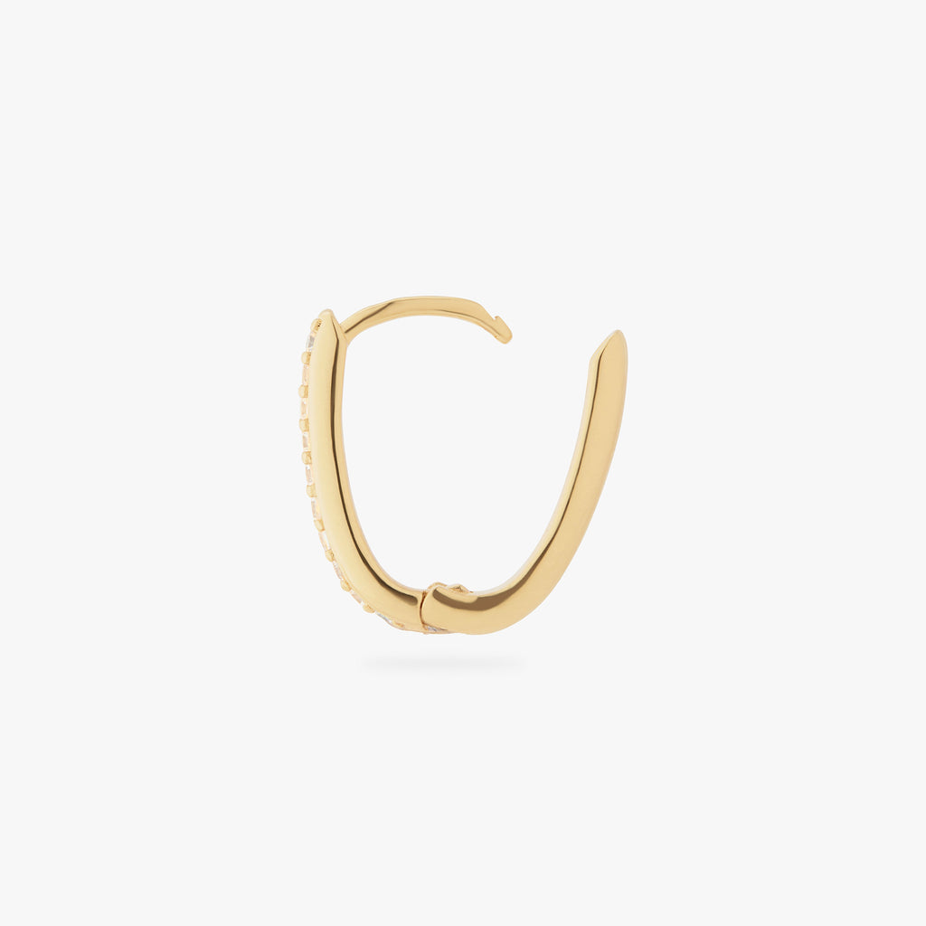 Medium Pave Oval Hoop