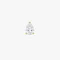 Golden Ti 5mm Pear CZ Clear