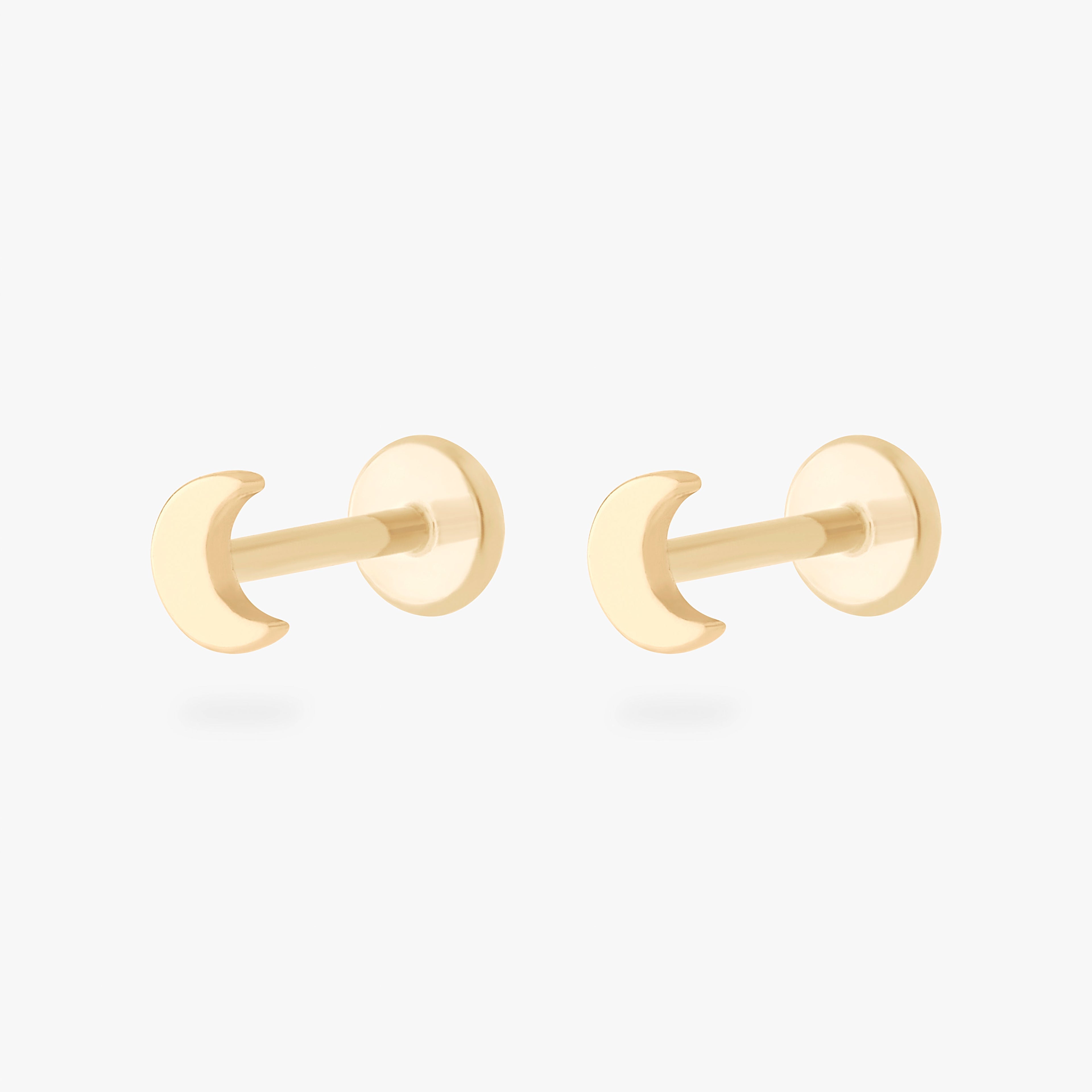 14K Moon Flatback
