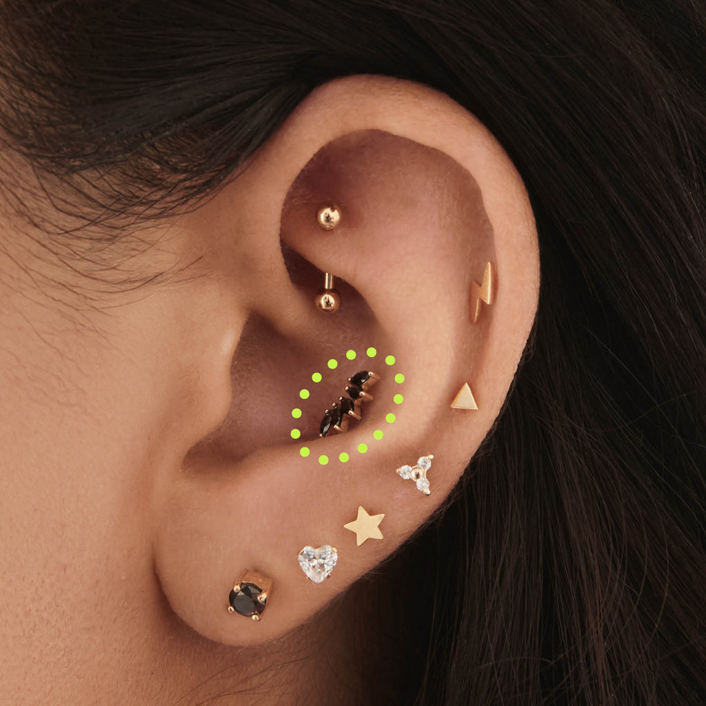 14K Crown Flatback