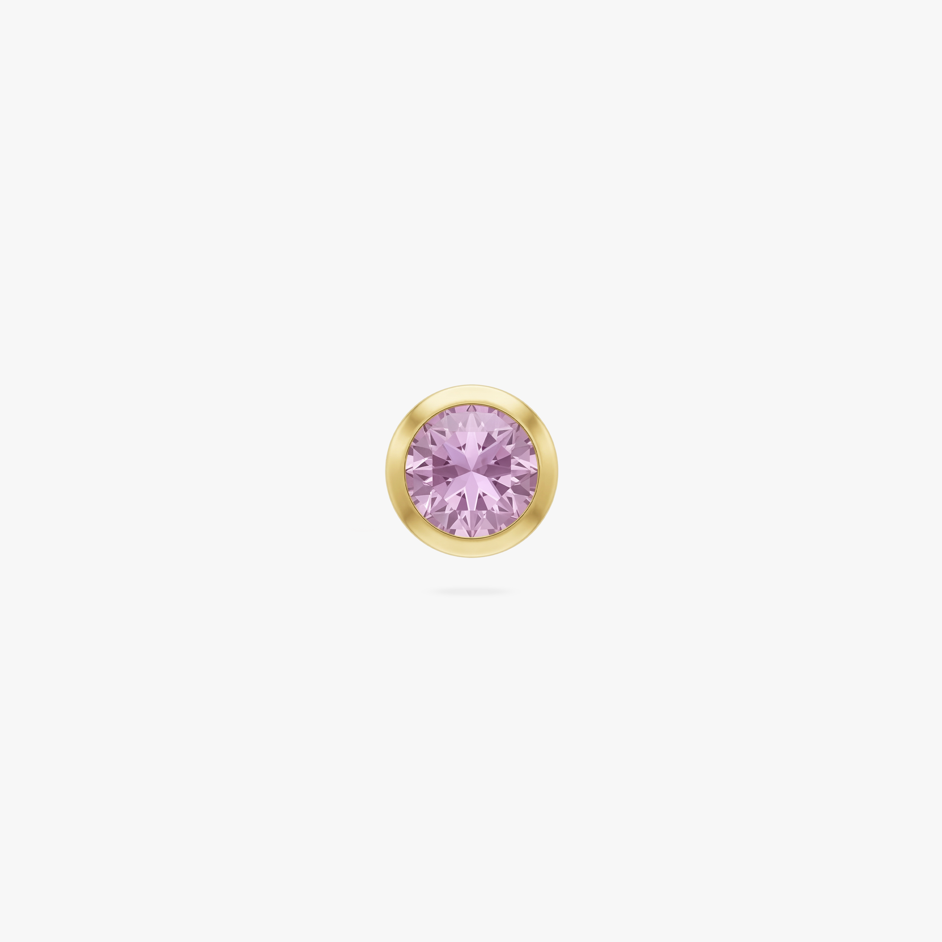 Golden Ti 3mm Bezel CZ